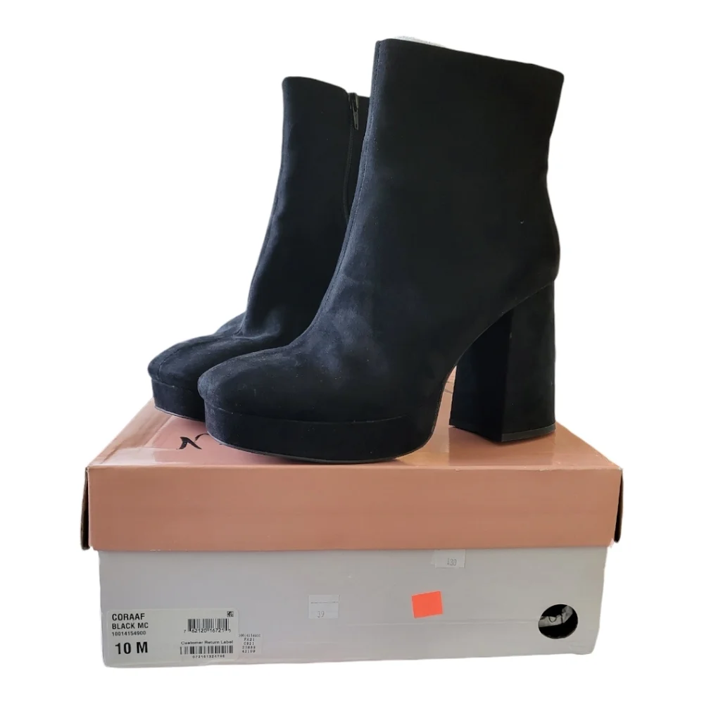 Wild pair coraff black faux‎ suede platform boot
